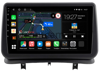 Штатная магнитола Renault Clio 3 2005-2014 Canbox M-Line 4544-9-1406 на Android 10 (4G-SIM, 2/32, DSP, QLed)