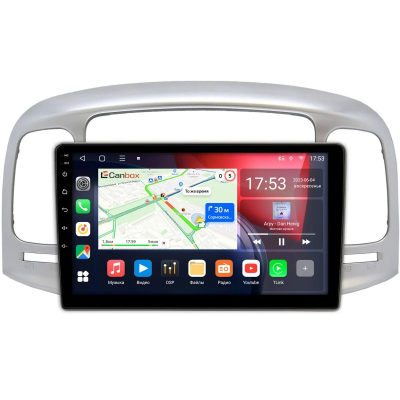 Штатная магнитола Canbox EVO 5810-9-069 для Hyundai Verna 2005-2010 на Android 14 (4G-SIM, 4/64, DSP, QLed, AI, 360)