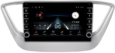 Hyundai Solaris 2 2017-2024 (серебряная) Canbox BGT9-9039 2/32 Android 10 (IPS, DSP, CarPlay)