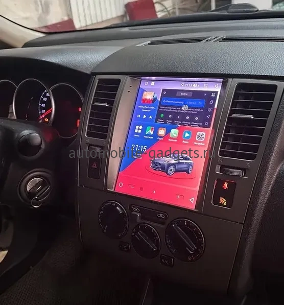 Штатное головное устройство Nissan Tiida 2004-2013 (черная) Canbox M-Line (Tesla style) 9.7 дюймов 2/32 5620-1312-23 на Android 10 (4G-SIM, DSP, QLed)