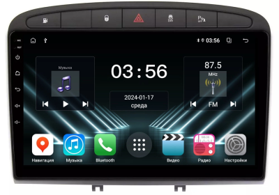 FarCar D083M штатная магнитола для Peugeot 308 (2008-2014) и 408 (2012+) на Android 13 c 2GB