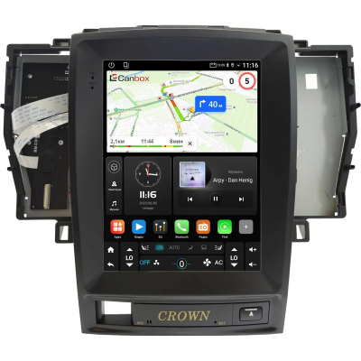 Штатное головное устройство Toyota Crown (S180) 1999-2008 (для авто с NAVI и 6CD) Canbox M-Line (Tesla style) 9.7 дюймов 4/64 5622-1312-205 на Android 10 (4G-SIM, DSP, QLed)