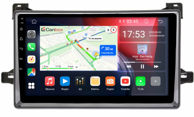 Штатная магнитола Canbox EVO 5810-9-651 для Toyota Prius 4 (XW50) 2015-2019 (черный глянец) на Android 14 (4G-SIM, 4/64, DSP, QLed, AI, 360)