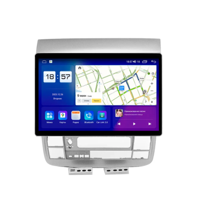 Магнитола для Toyota Alphard 2003-2007 серебристая, правый руль, высокая пкомплектация Parafar на Андроид 13.0 PF597LUX111u2kAIR