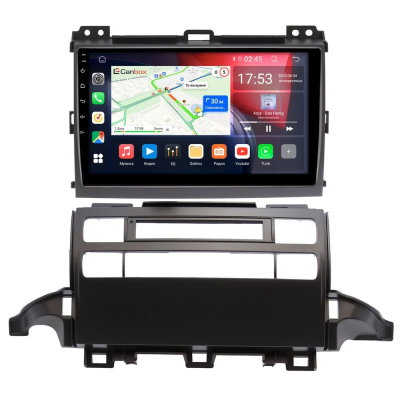 Штатная магнитола Canbox EVO 5810-9-1301 для Toyota LC Prado 120 2002-2009 (для авто без оригинального цветного экрана) на Android 14 (4G-SIM, 4/64, DSP, QLed, AI, 360)