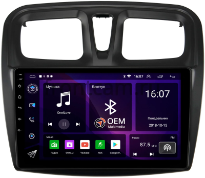 Renault Logan 2, Sandero 2 (Stepway) 2012-2022 (9 дюймов) Canbox RS9-3010 1.5/32 Android 10 (IPS, DSP, CarPlay)