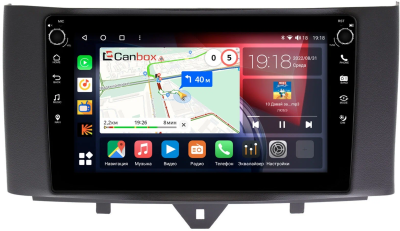 Штатная магнитола Canbox M-Line 7801-9251 для Smart Fortwo 2 2011-2015 на Android 10 (4G-SIM, 2/32, DSP, IPS) С крутилками