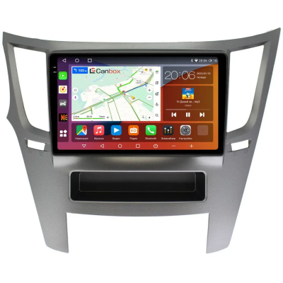Штатная магнитола Subaru Legacy 5, Outback 4 2009-2014 (серая, левый руль) Canbox EVO 2K 5815-9051 на Android 14 (4G-SIM, 6/128, DSP, QLed, AI, 360)