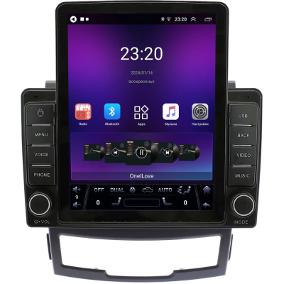 Штатная магнитола SsangYong Actyon 2, Korando 3 2010-2013 Canbox GTR095-9184 на Android 10 (QLed, 4/64, DSP, CarPlay)