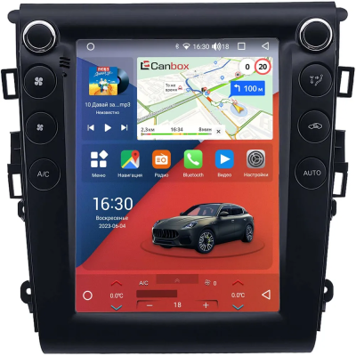 Штатное головное устройство Ford Mondeo 5 2014-2022, Fusion 2 (North America) 2012-2016 Canbox H-Line (Tesla style) 9.7 дюймов 4/64 5623-1312-268 на Android 10 (4G-SIM, DSP, QLed)
