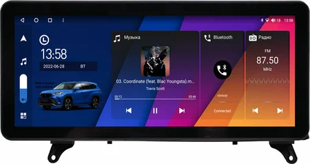 Штатная магнитола BMW X5 (E70), X6 (E71) 2007-2014 12.3 дюйма Canbox M-Line 7710-0161 на Android 10 (4G-SIM, 2/32, DSP, QLed) Audi Style