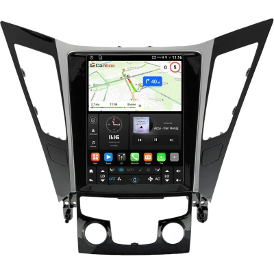 Штатное головное устройство Hyundai Sonata 6 (YF) 2009-2014 Canbox (Tesla style) 9.7 дюймов 4/64 GTR096-1312-130 на Android 10 (QLed, DSP, CarPlay)