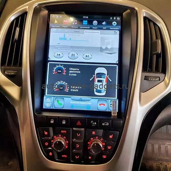 Parafar PF072T12  ("Тесла-стиль") штатная магнитола для Opel Astra J 2010-2015 на Android 8.1 c 4GB оперативной памяти