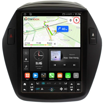 Штатное головное устройство Hyundai ix35, Tucson 2 2009-2015 (Тип A, B) Canbox (Tesla style) 9.7 дюймов 4/64 GTR096-1312-31 на Android 10 (QLed, DSP, CarPlay)