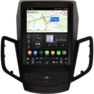 Штатное головное устройство Ford Fiesta (Mk6) 2008-2019 Canbox (Tesla style) 9.7 дюймов 4/64 GTR096-1312-124 на Android 10 (QLed, DSP, CarPlay)