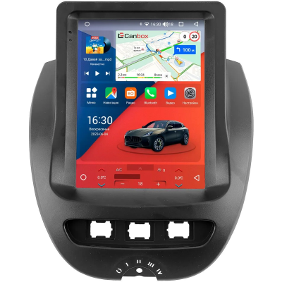 Штатное головное устройство Peugeot 107 2005-2014 Canbox PRO-Line (Tesla style) 9.7 дюймов 4/64 7881-1312-100 на Android 13 (4G-SIM, DSP, QLed)