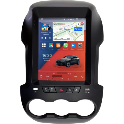 Штатное головное устройство Ford Ranger 3 2011-2015 Canbox PRO-Line (Tesla style) 9.7 дюймов 12/256 7884-1312-151 на Android 13 (4G-SIM, DSP, QLed)