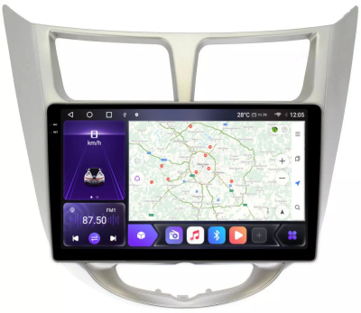 Carmedia OL-9707-MKD-9509-2K-12512-D7 магнитола для Hyundai Solaris (2010-2016) на Android 13 c 12GB, DSP, 4G