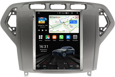 Штатное головное устройство Ford Mondeo 4 2006-2010 (серая, для авто с климат-контролем) Canbox M-Line (Tesla style) 9.7 дюймов 2/32 5620-1312-90 на Android 10 (4G-SIM, DSP, QLed)