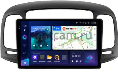 Штатное головное устройство Teyes CC3 2K 360 6/128 9.5 дюймов RM-9-1411 для Hyundai Verna 2005-2010 (черная) на Android 10 (4G-SIM, DSP, QLed)