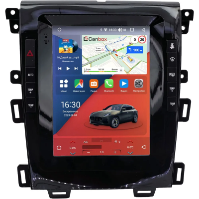 Штатное головное устройство Ford Edge 2010-2014 (глянцевая) Canbox PRO-Line (Tesla style) 9.7 дюймов 6/128 7882-1312-169 на Android 13 (4G-SIM, DSP, QLed)