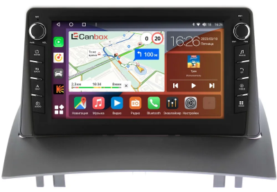 Штатная магнитола Canbox H-Line 7833-9231 для Renault Megane 2 2002-2009 на Android 10 (4G-SIM, 4/64, DSP, IPS) С крутилками