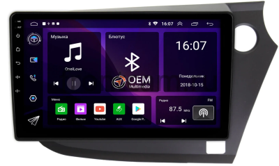 Honda Insight 2 2009-2014 (правый руль) Canbox RS9-304 1.5/32 на Android 10 (IPS, DSP, CarPlay)
