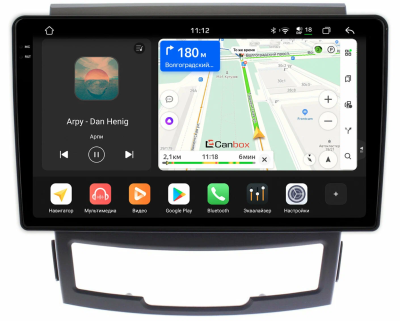 Штатная магнитола SsangYong Actyon 2, Korando 3 2010-2013 Canbox PRO-Line 2K 4254-9184 на Android 13 (4G-SIM, 12/256, DSP, QLed)