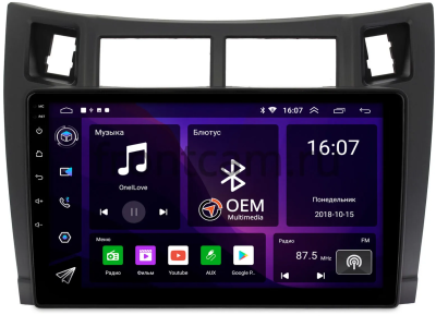 Штатная магнитола Toyota Vitz 2 (XP90), Yaris 2 2005-2012 (черная, матовая) Canbox RS9-9122 1.5/32 Android 10 (IPS, DSP, CarPlay)