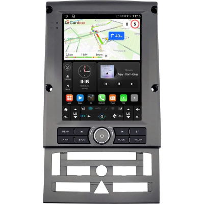 Штатное головное устройство Peugeot 407 2004-2011 (темно-серая) Canbox (Tesla style) 9.7 дюймов 4/64 GTR096-1312-111 на Android 10 (QLed, DSP, CarPlay)
