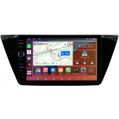 Штатная магнитола Canbox H-Line 7853-10-661 для Volkswagen Touran 3 2015-2024 (глянец) на Android 10 (4G-SIM, 4/64, DSP, QLed)