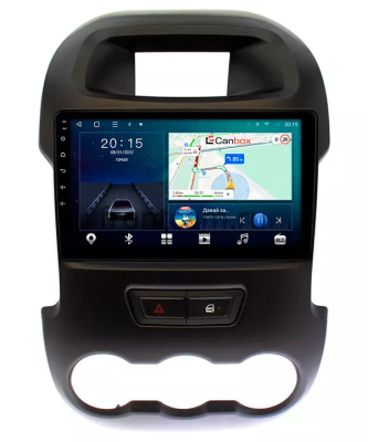 Штатная магнитола Ford Ranger 3 2011-2015 Canbox L-Line 4169-9165 на Android 10 (4G-SIM, 2/32, TS18, DSP, QLed)