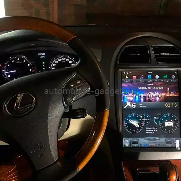 Carmedia ZF-1118-Q6 ("Тесла-стиль") штатная магнитола для Lexus ES 240 (2006-2012) на Android 11 c 8GB, DSP, 4G