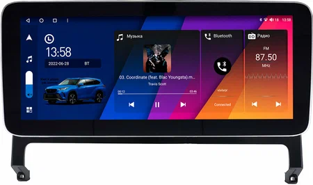 Hyundai IONIQ 2016-2024 (глянцевая) 12.3 дюйма Canbox M-Line 7713-2131 на Android 10 (4G-SIM, 4/64, DSP, QLed) Mercedes Style