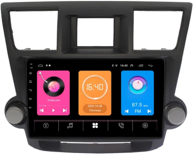 Штатная магнитола OEM RK10-1087 для Toyota Highlander (U40) 2007-2013 (тип 2) на Android 10 (CarPlay, AHD, 1/32)