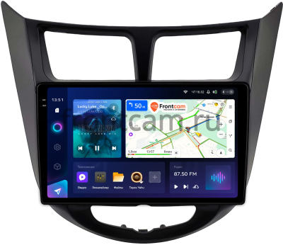 Штатное головное устройство Hyundai Solaris, Accent 4 2010-2019 (черная, матовая) Teyes CC3 2K 360 6/128 9.5 дюймов RM-9-2093 на Android 10 (4G-SIM, DSP, QLed)