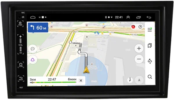 Магнитола в штатное место 2 din Opel Corsa D 2006-2014 (черная, с ребром) Canbox 2/32 на Android 10 (GT5510-RP-11-028-213)