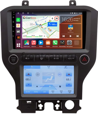 Штатная магнитола Ford Mustang 6 2014-2023 Canbox H-Line 4197-9-0040 на Android 10 (4G-SIM, 8/128, DSP, QLed)