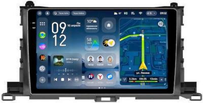 Штатное головное устройство Toyota Highlander 3 (U50) 2013-2019 Teyes CC4 Pro 2K 12/256 10.36 дюймов RM-1035 на Android 13 (4G-SIM, DSP, QLed, AI)