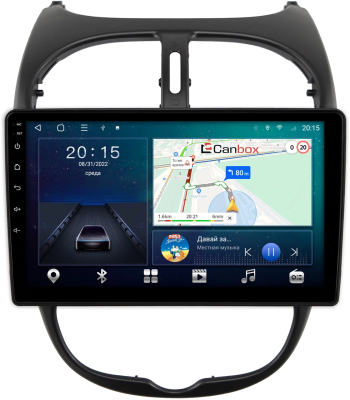 Peugeot 206 1998-2012 Canbox M-Line 4544-9117 на Android 10 (4G-SIM, 2/32, DSP, QLed)