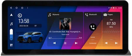 Штатная магнитола Mercedes-Benz S (w140) 1991-1998 (в верхнюю часть панели) 12.3 дюйма Canbox M-Line 7711-2087 на Android 10 (4G-SIM, 4/64, DSP, QLed) Audi Style