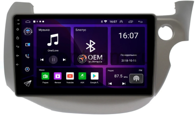 Штатная магнитола Honda Fit 2 2007-2014 Canbox RS10-3186 1.5/32 на Android 10 (IPS, DSP, CarPlay)