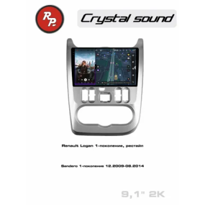 Автомагнитола RedPower 85357 для Renault Logan 1-поколение, рестайлинг (09.2009-06.2016), Sandero 1-поколение (12.2009-08.2014)