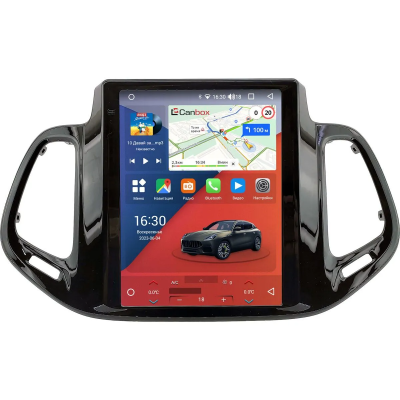 Штатное головное устройство Jeep Compass 2 2017-2024 Canbox PRO-Line (Tesla style) 9.7 дюймов 12/256 7884-1312-155 на Android 13 (4G-SIM, DSP, QLed)