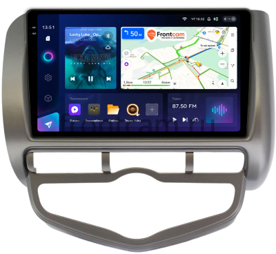 Штатное головное устройство Honda Jazz 2001-2008 (с климат-контролем, левый руль) Teyes CC3 2K 360 6/128 9.5 дюймов RM-9267 на Android 10 (4G-SIM, DSP, QLed)