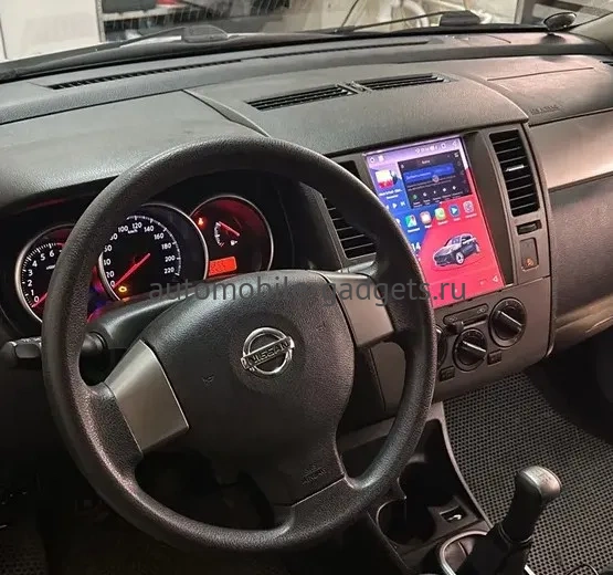 Штатное головное устройство Nissan Tiida 2004-2013 (черная) Canbox M-Line (Tesla style) 9.7 дюймов 2/32 5620-1312-23 на Android 10 (4G-SIM, DSP, QLed)