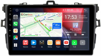 Штатная магнитола Toyota Corolla (E150) 2006-2013 (черная, без воздуховодов) Canbox RS9-9094 1.5/32 Android 10 (IPS, DSP, CarPlay)