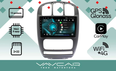 Магнитола Vaycar 10V2 для CHRYSLER Voyager 2000-2007 (Андроид, 2+32Гб)