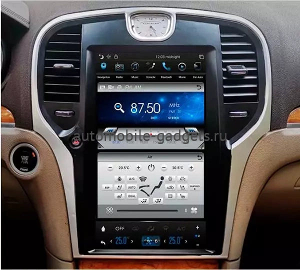 Carmedia NH-1301 ("Тесла-стиль") штатная магнитола для Chrysler 300C 2013-2016 на Android 9 с 4Гб оперативной памяти