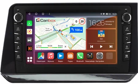 Nissan Note 3 2020-2024 (глянцевая, правый руль) Canbox M-Line 7835-10-1619 на Android 10 (4G-SIM, 2/32, DSP, QLed) С крутилками